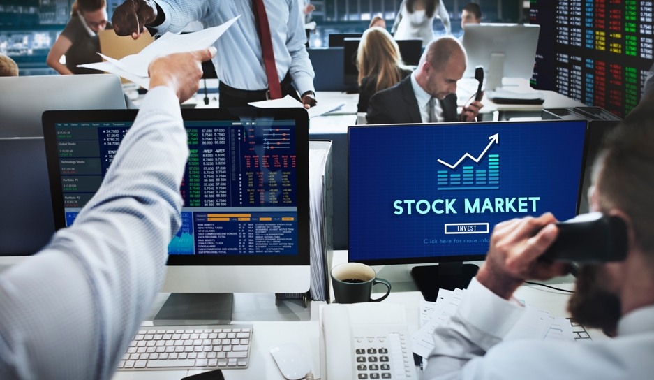 Stock market chart and financial concepts