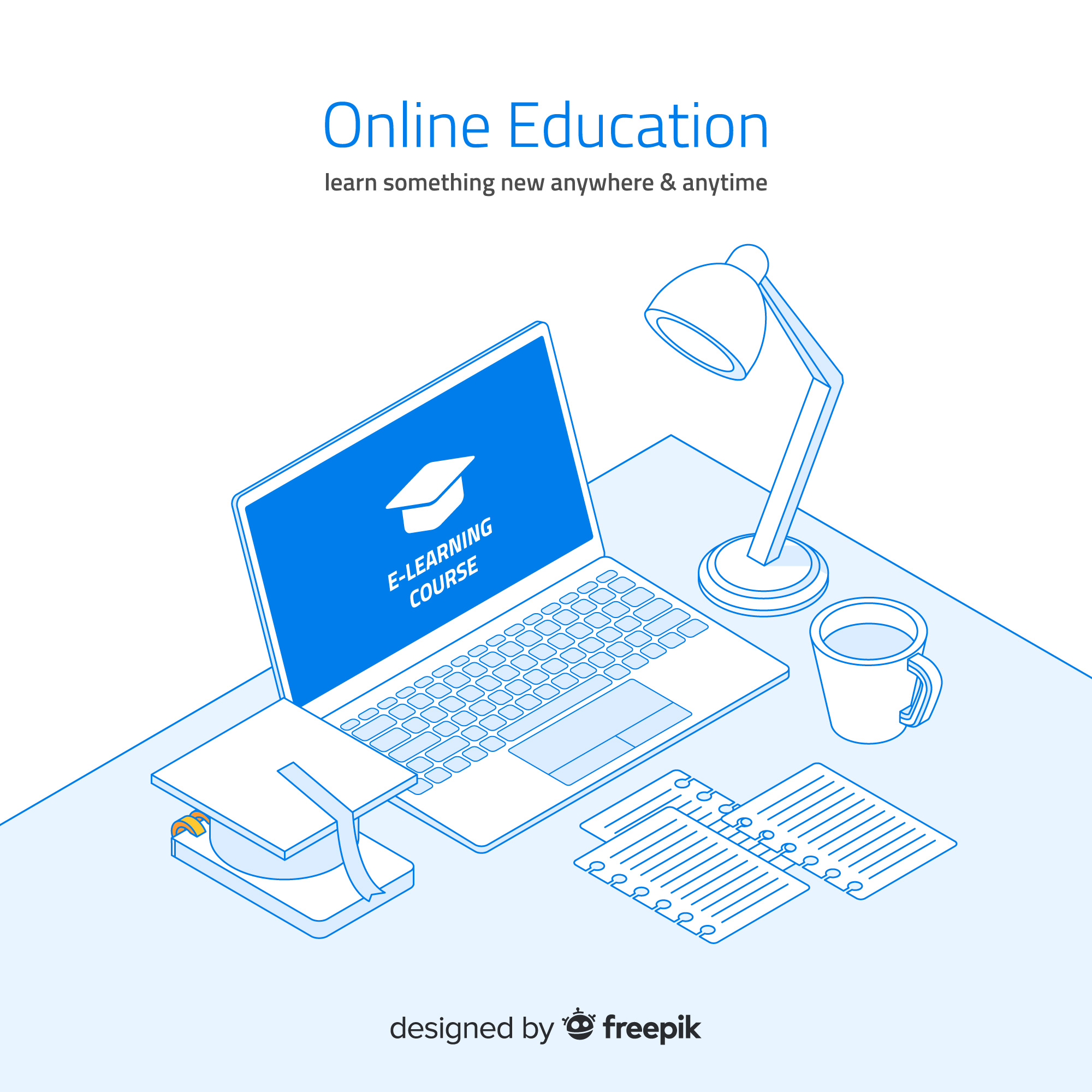 Online education concept for investment basics