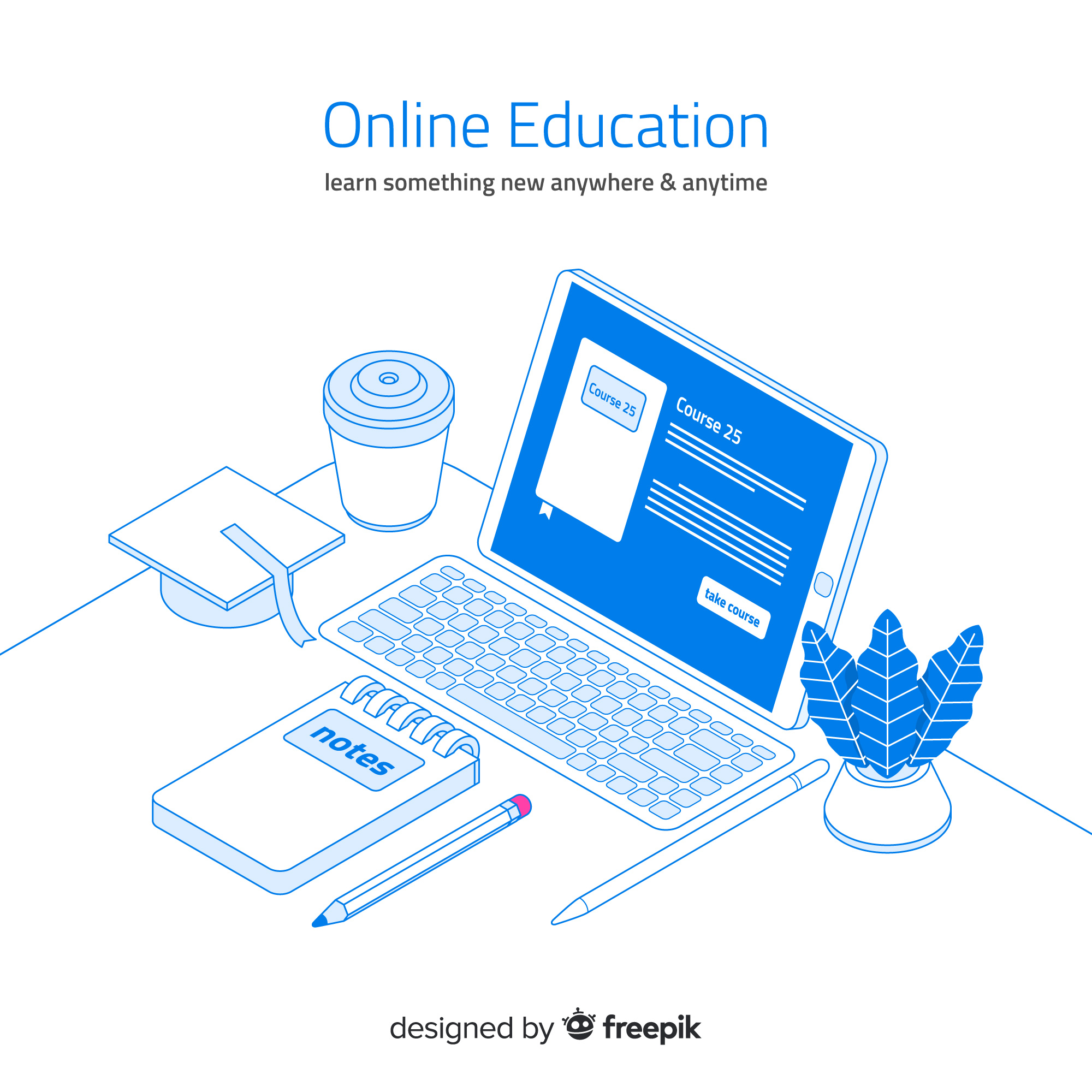 Online education concept for expert insights